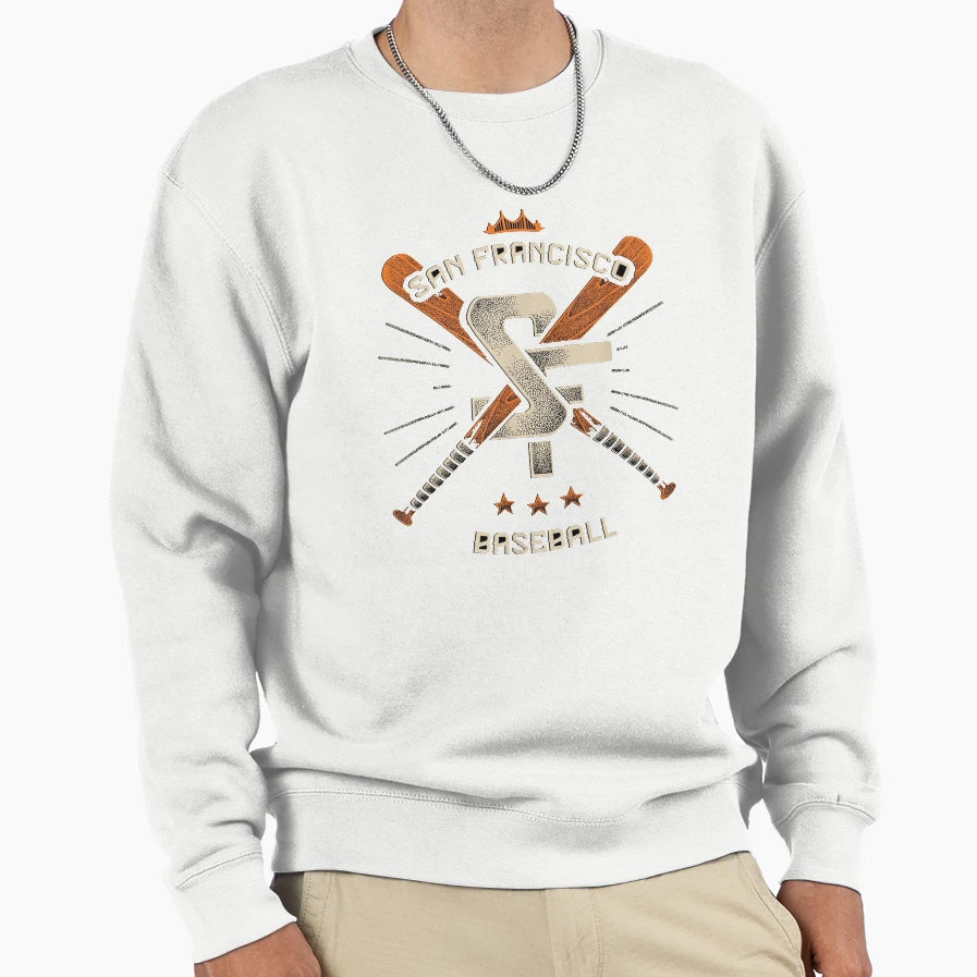 San Francisco Baseball Baseball Sweatshirt - Minimalist Print for Adults - T-Shirt, Sweatshirt, Hoodie