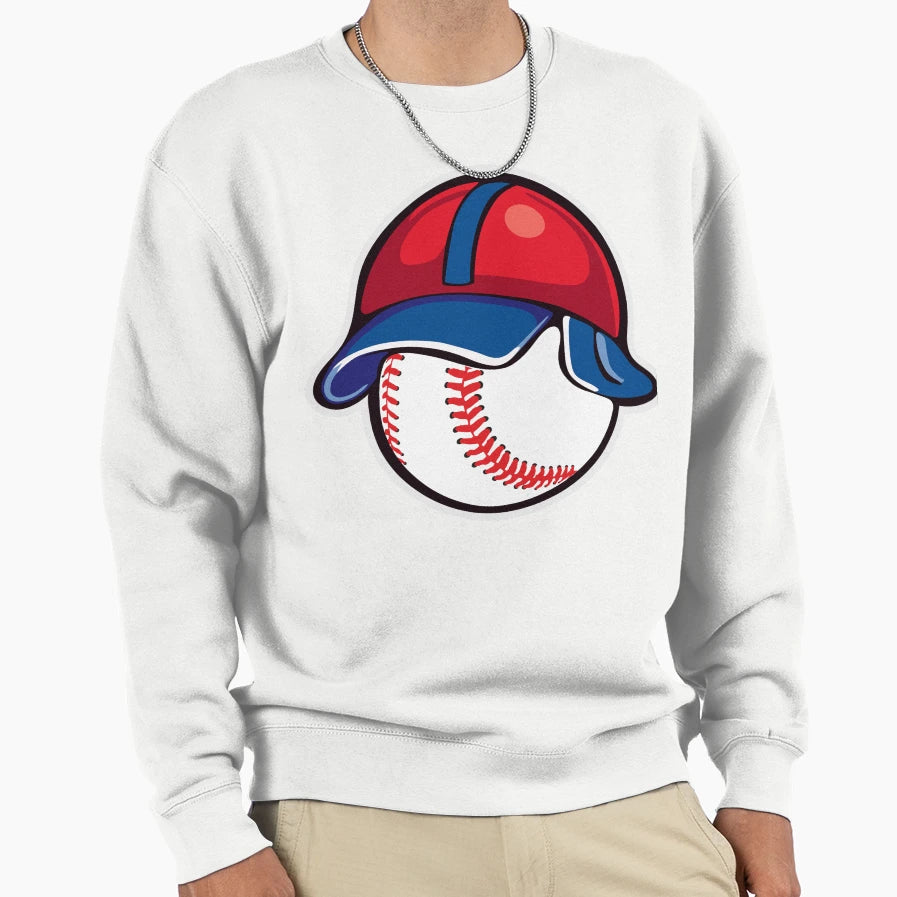 Baseball Ball Mascotte Sweatshirt - Graphic Print for Adults - T-Shirt, Sweatshirt, Hoodie