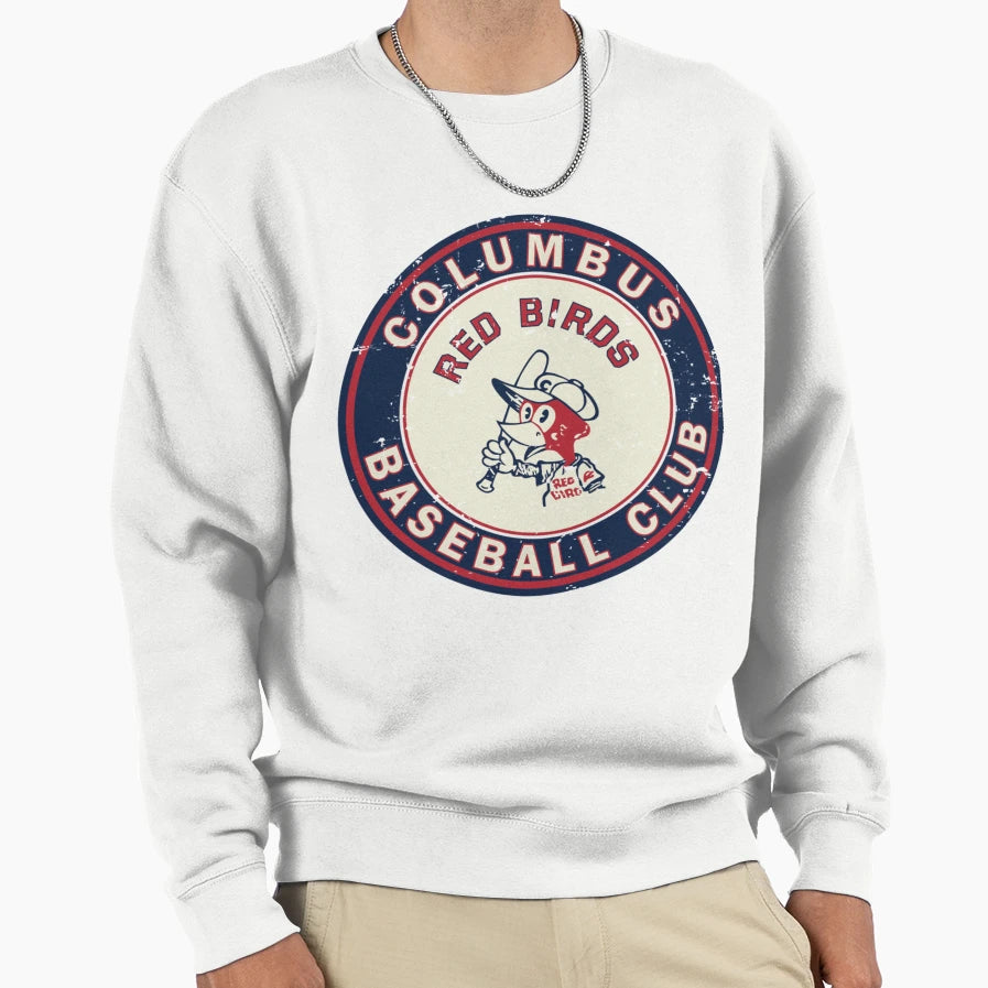 Columbus Red Birds Defunct Sweatshirt - Aesthetic Graphic for Adults - T-Shirt, Sweatshirt, Hoodie