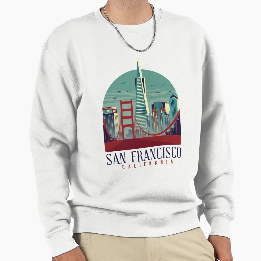 San Francisco California Sweatshirt - Aesthetic Graphic Men Women - T-Shirt, Sweatshirt, Hoodie