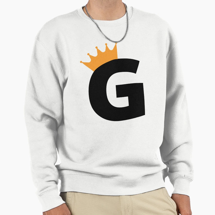 Crowned Monogram Letter G Sweatshirt - Minimalist Print Men Women - T-Shirt, Sweatshirt, Hoodie