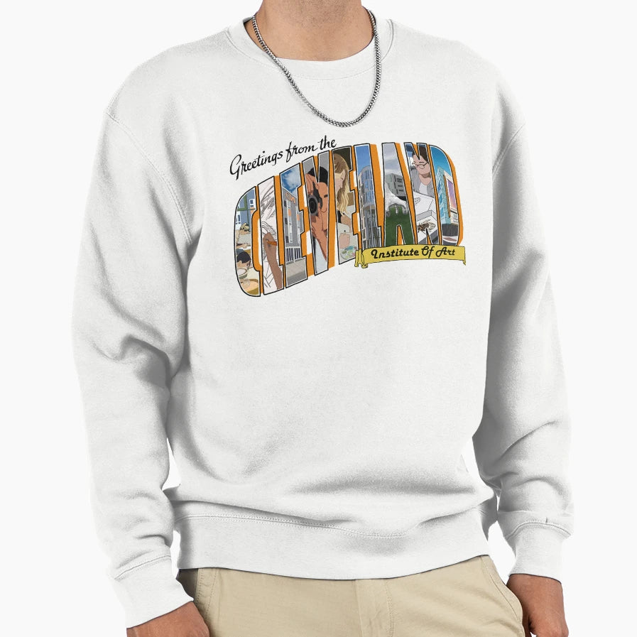Greetings From Cleveland Sweatshirt - Minimalist Print for Adults - T-Shirt, Sweatshirt, Hoodie