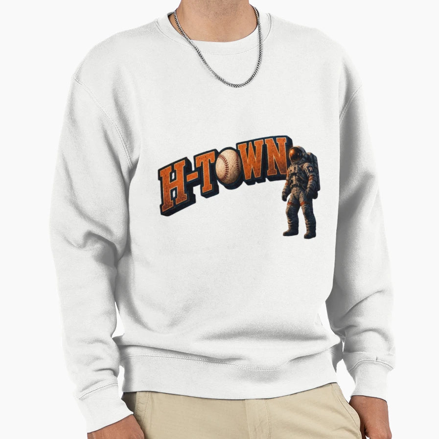H Town Baseball Houston Sweatshirt - Custom Art Print Unisex - T-Shirt, Sweatshirt, Hoodie