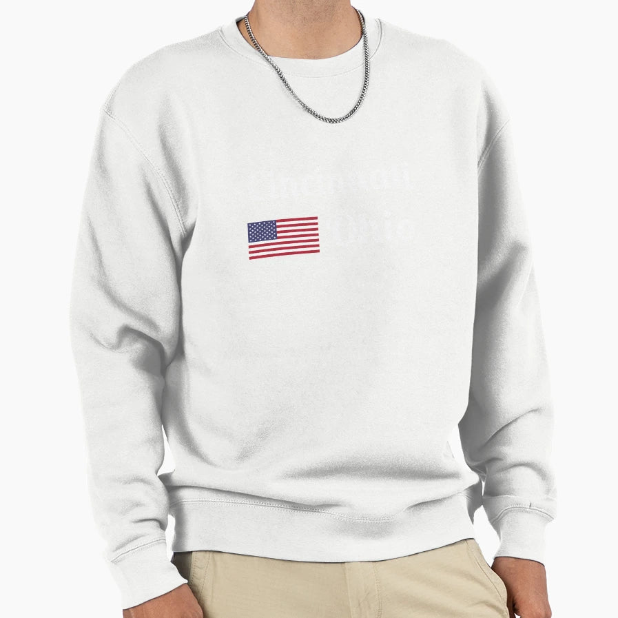 Cincinnati Ohio Stylish Prints Sweatshirt - Fun Novelty Design Men Women - T-Shirt, Sweatshirt, Hoodie