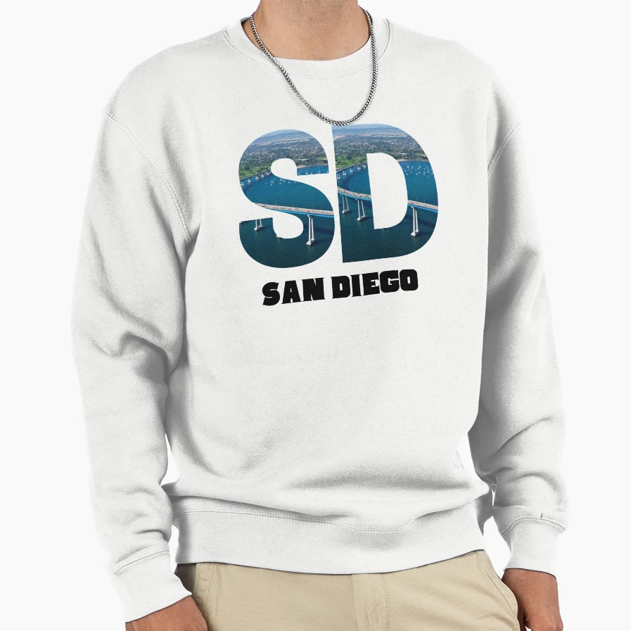 San Diego California Sunny San Diego Sweatshirt - Minimalist Print Unisex - T-Shirt, Sweatshirt, Hoodie