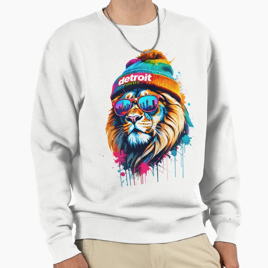 Detroit Lion Sweatshirt - Casual Everyday Wear for Adults - T-Shirt, Sweatshirt, Hoodie