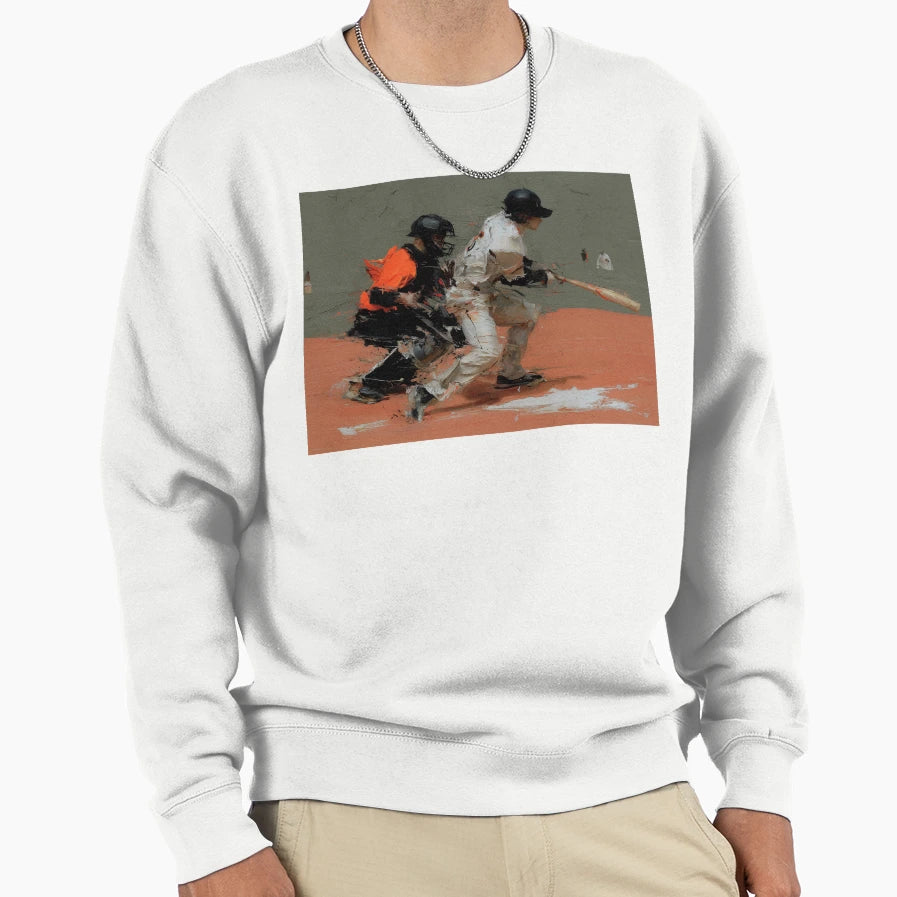 Baseball Game Action Sweatshirt - Novelty Apparel for Adults - T-Shirt, Sweatshirt, Hoodie