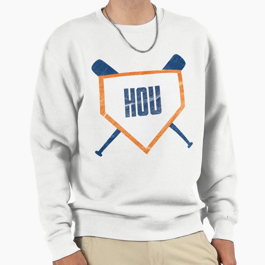 Houston Abbreviation Baseball Home Sweatshirt - Graphic Print for Adults - T-Shirt, Sweatshirt, Hoodie