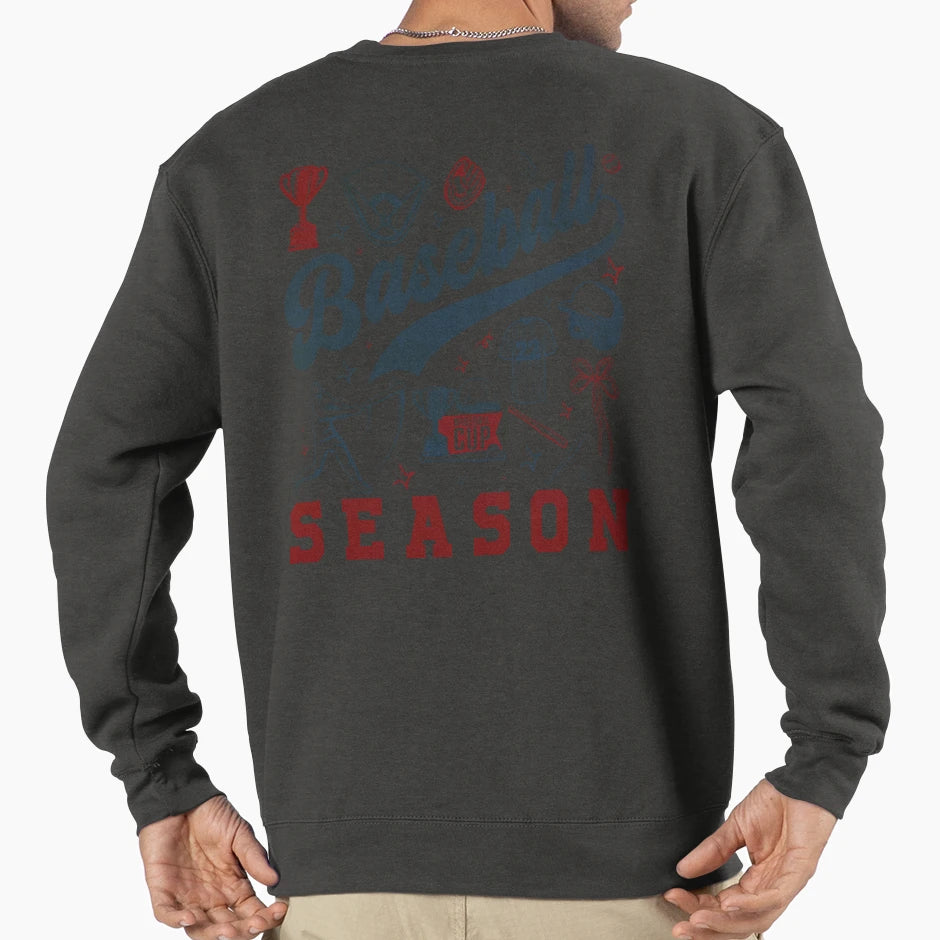 Baseball Season Game Day Sweatshirt - Casual Everyday Wear Men Women - T-Shirt, Sweatshirt, Hoodie