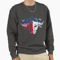 Texas Bull Red White Blue Sweatshirt - Minimalist Print Men Women - T-Shirt, Sweatshirt, Hoodie