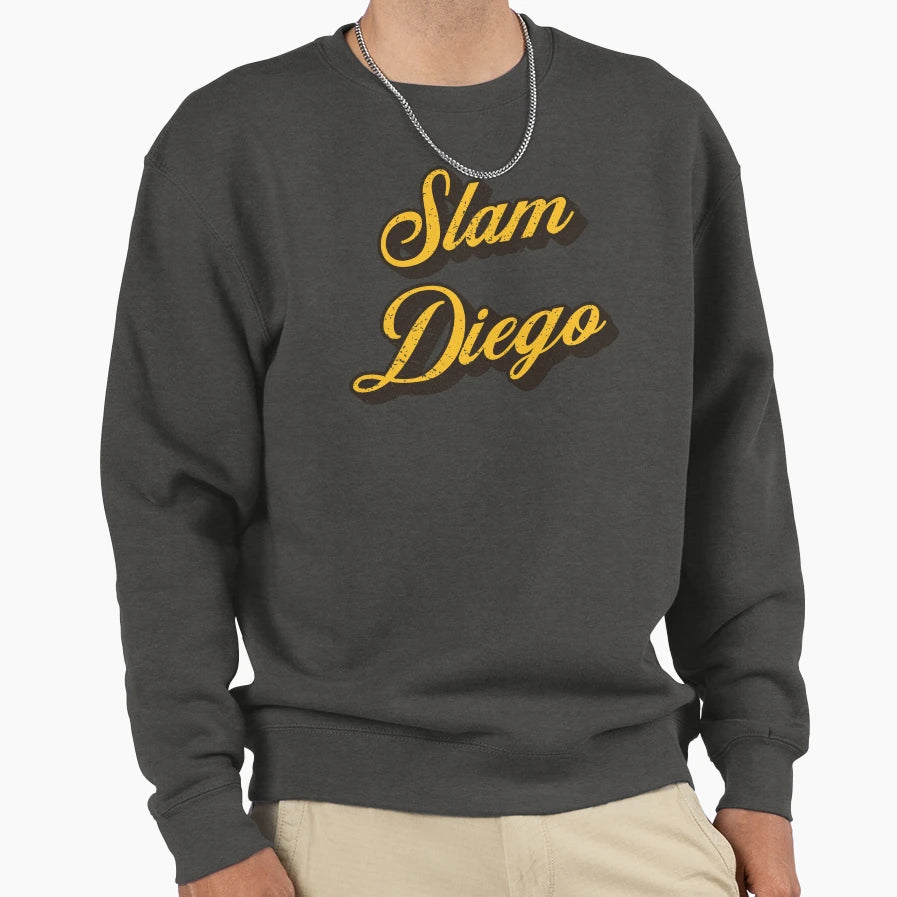 Slam Diego Typography Sweatshirt - Fun Novelty Design for Adults - T-Shirt, Sweatshirt, Hoodie