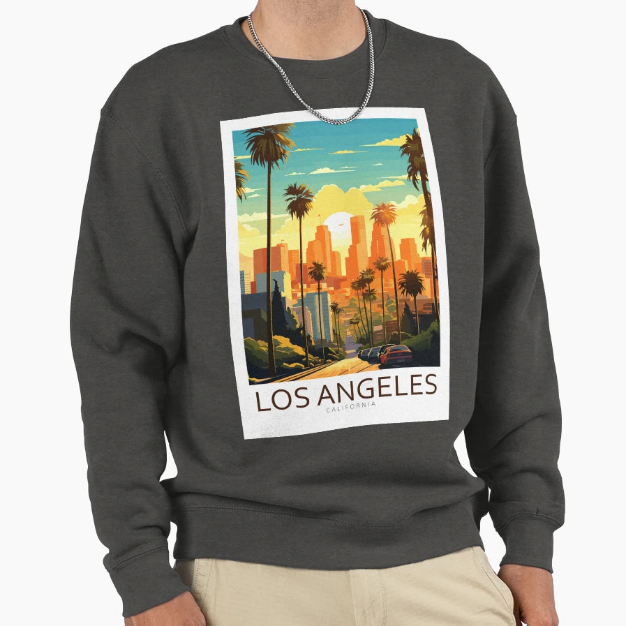 Minimalistic Los Angeles California Sweatshirt - Minimalist Print Unisex - T-Shirt, Sweatshirt, Hoodie