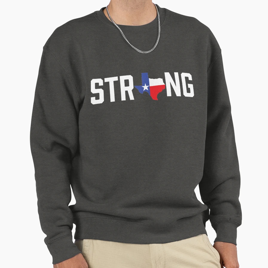 Texas State Strong Red White Blue Sweatshirt - Trendy Graphic Unisex - T-Shirt, Sweatshirt, Hoodie