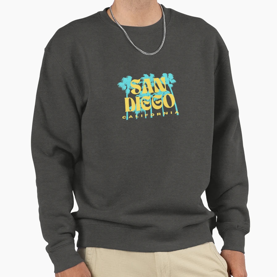 San Diego California Beach Sweatshirt - Casual Everyday Wear Men Women - T-Shirt, Sweatshirt, Hoodie