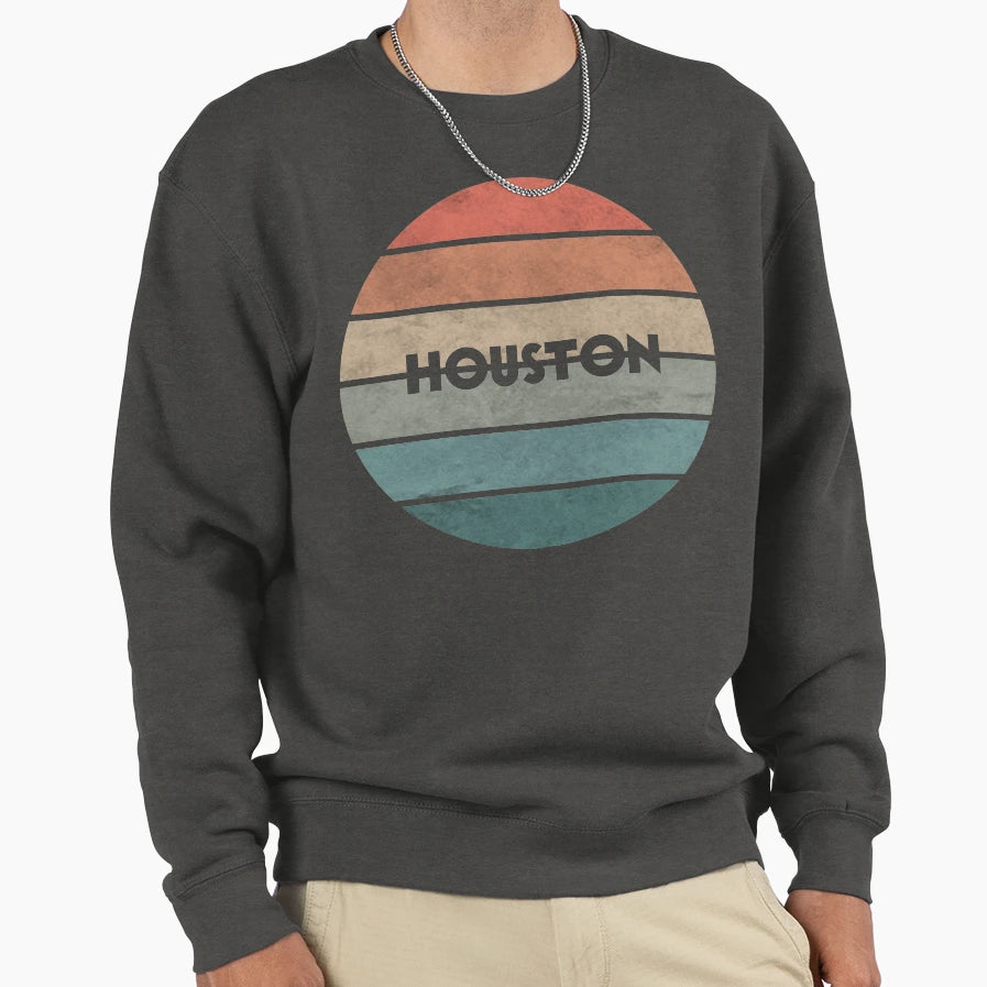 Sunset Houston Sweatshirt - Unique Graphic Unisex - T-Shirt, Sweatshirt, Hoodie