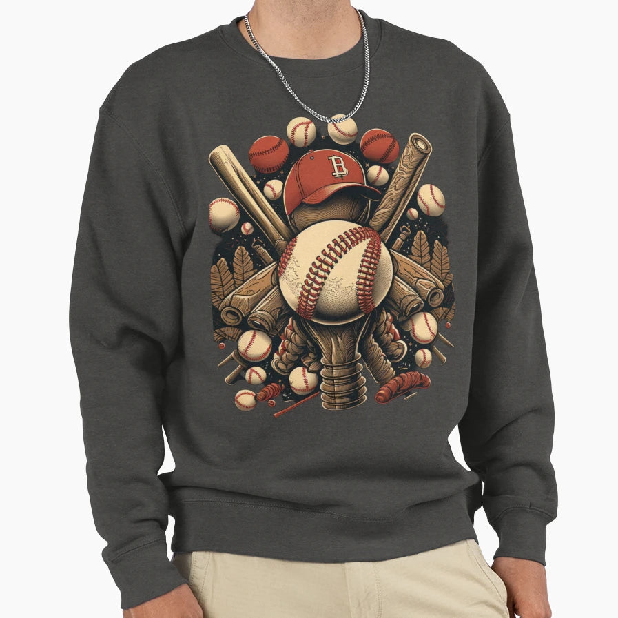 Baseball Sweatshirt - Unique Graphic Unisex - T-Shirt, Sweatshirt, Hoodie