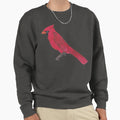 Northern Cardinal Bird Illustration Sweatshirt - Unique Graphic Men Women - T-Shirt, Sweatshirt, Hoodie