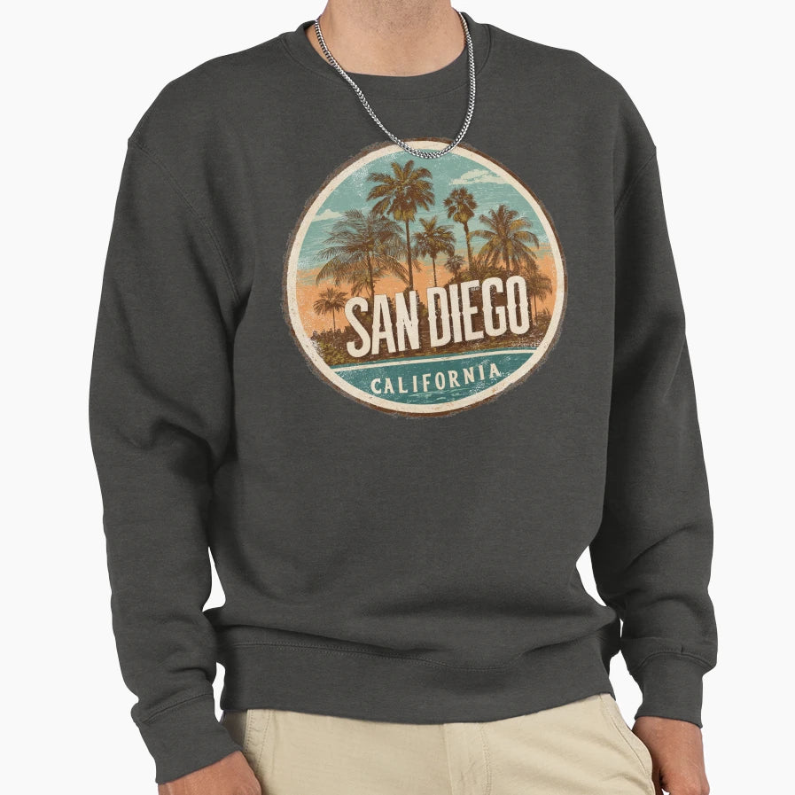 San Diego California Sweatshirt - Unique Graphic Men Women - T-Shirt, Sweatshirt, Hoodie