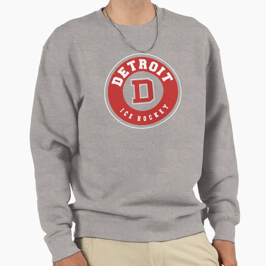 Detroit Ice Hockey Sweatshirt - Minimalist Print Men Women - T-Shirt, Sweatshirt, Hoodie