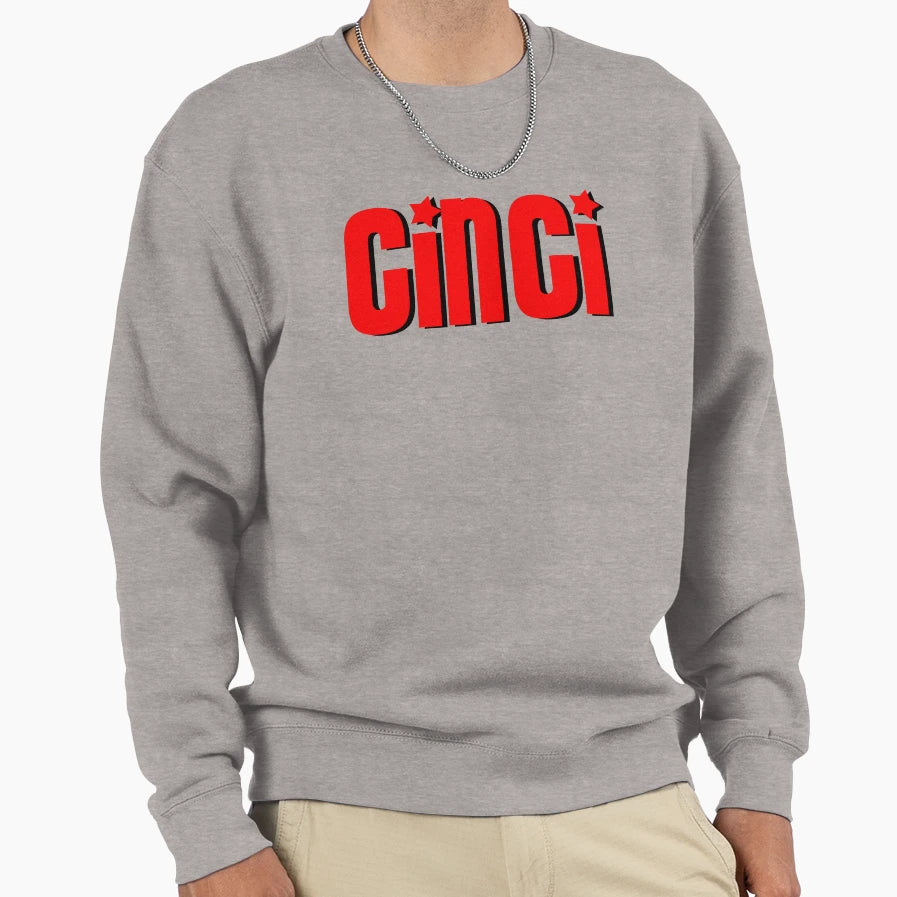 Cinci Star Logo Sweatshirt - Minimalist Print for Adults - T-Shirt, Sweatshirt, Hoodie