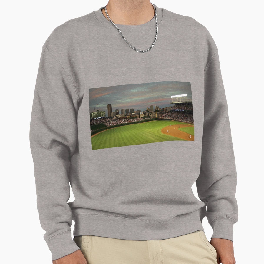 Wrigley Field Dusk Sweatshirt - Graphic Print for Adults - T-Shirt, Sweatshirt, Hoodie