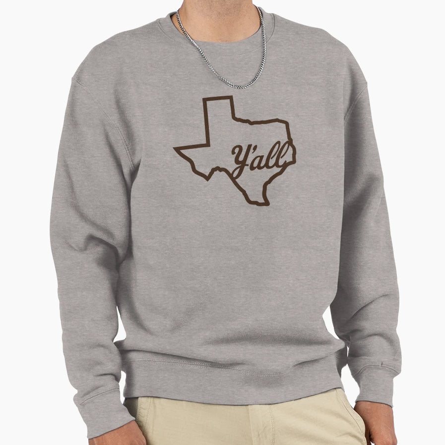 Texas Yall Sweatshirt - Unique Graphic Unisex - T-Shirt, Sweatshirt, Hoodie