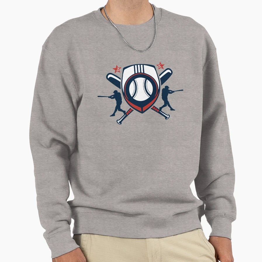 Baseball Player Logo Sweatshirt - Casual Everyday Wear Unisex - T-Shirt, Sweatshirt, Hoodie