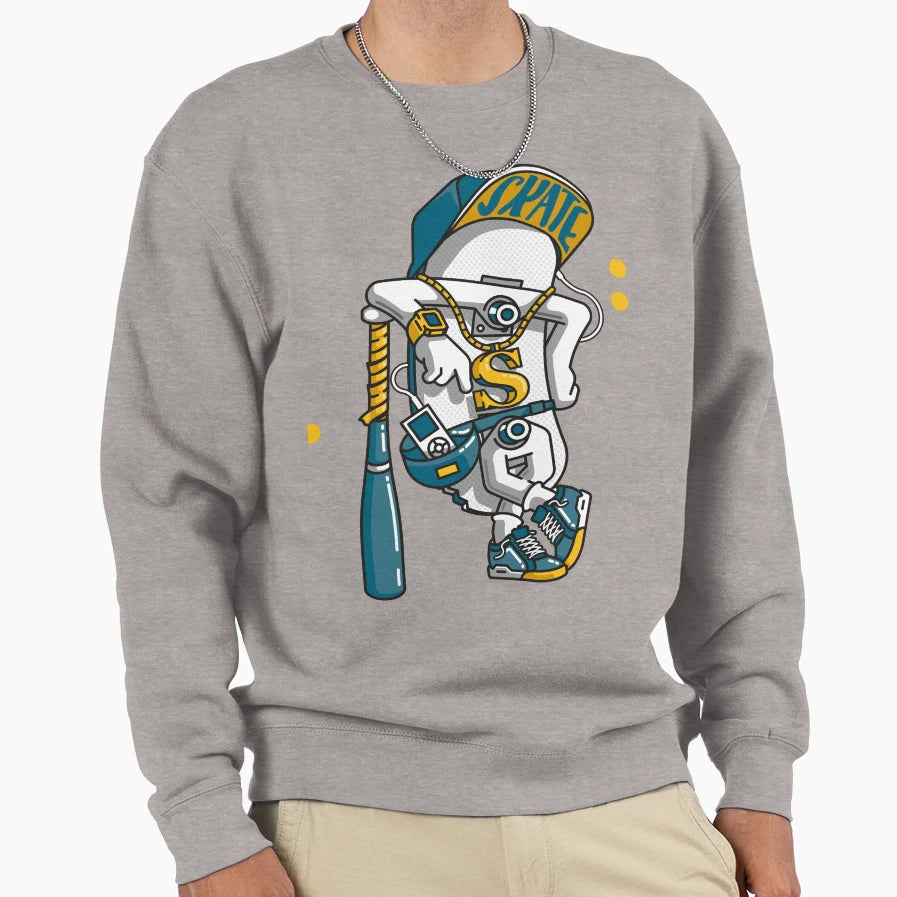 Skate Attitude Sweatshirt - Custom Art Print for Adults - T-Shirt, Sweatshirt, Hoodie