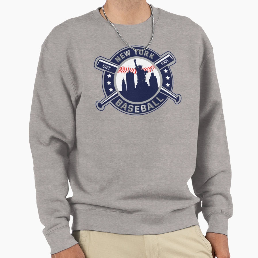 New York Baseball Liberty Sweatshirt - Minimalist Print Unisex - T-Shirt, Sweatshirt, Hoodie