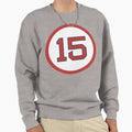 Dustin Pedroia 15 Jersey Number Sweatshirt - Custom Art Print for Adults - T-Shirt, Sweatshirt, Hoodie