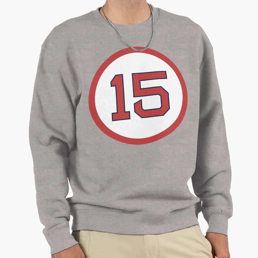 Dustin Pedroia 15 Jersey Number Sweatshirt - Custom Art Print for Adults - T-Shirt, Sweatshirt, Hoodie