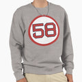 Jonathan Papelbon 58 Jersey Sweatshirt - Fun Novelty Design for Adults - T-Shirt, Sweatshirt, Hoodie