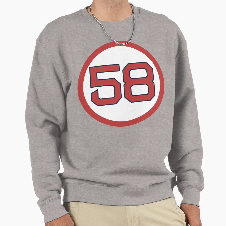 Jonathan Papelbon 58 Jersey Sweatshirt - Fun Novelty Design for Adults - T-Shirt, Sweatshirt, Hoodie