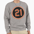 Nick Markakis 21 Jersey Number Sweatshirt - Aesthetic Graphic Men Women - T-Shirt, Sweatshirt, Hoodie