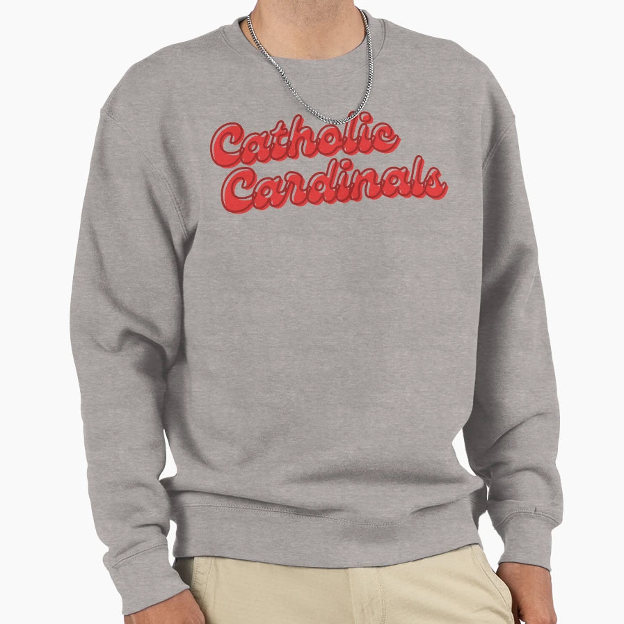 Groovy Catholic University Sweatshirt - Fun Novelty Design for Adults - T-Shirt, Sweatshirt, Hoodie