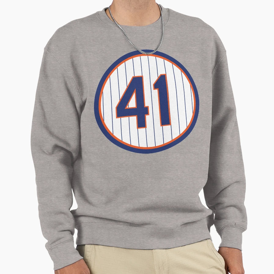 Tom Seaver 41 Jersey Number Sweatshirt - Casual Everyday Wear Men Women - T-Shirt, Sweatshirt, Hoodie