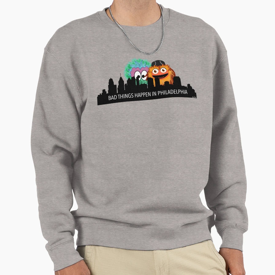 Bad Things Happen Philly Sweatshirt - Minimalist Print Unisex - T-Shirt, Sweatshirt, Hoodie