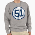 Bernie Williams 51 Jersey Number Sweatshirt - Fun Novelty Design Unisex - T-Shirt, Sweatshirt, Hoodie