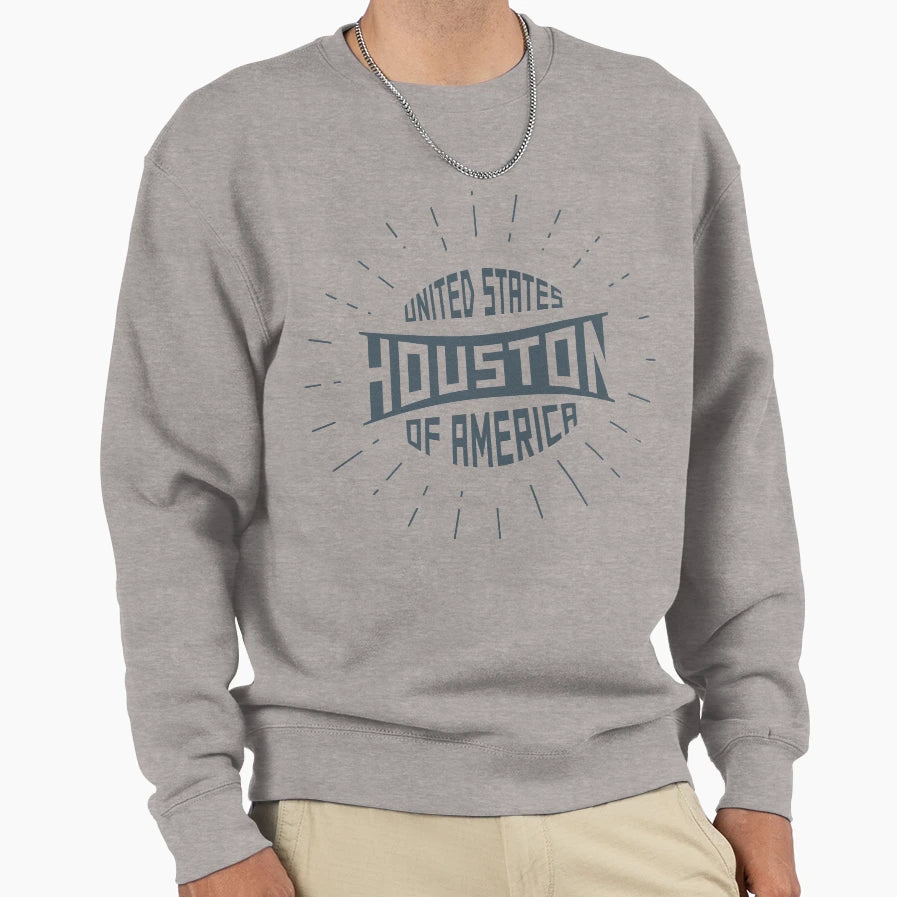 Houston Texas Usa Sweatshirt - Unique Graphic Men Women - T-Shirt, Sweatshirt, Hoodie