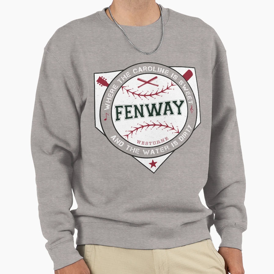 Boston Fenway Sweet Caroline Dirty Water T-Shirt - Custom Art Print Unisex - T-Shirt, Sweatshirt, Hoodie