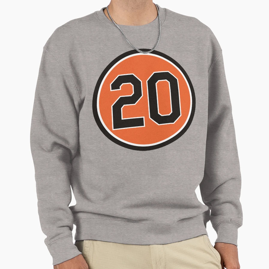 Frank Robinson 20 Jersey Number Sweatshirt - Fun Novelty Design Unisex - T-Shirt, Sweatshirt, Hoodie