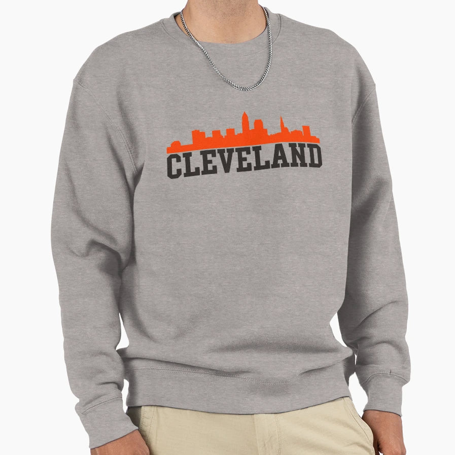 Cle Cleveland Skyline Sweatshirt - Graphic Print for Adults - T-Shirt, Sweatshirt, Hoodie