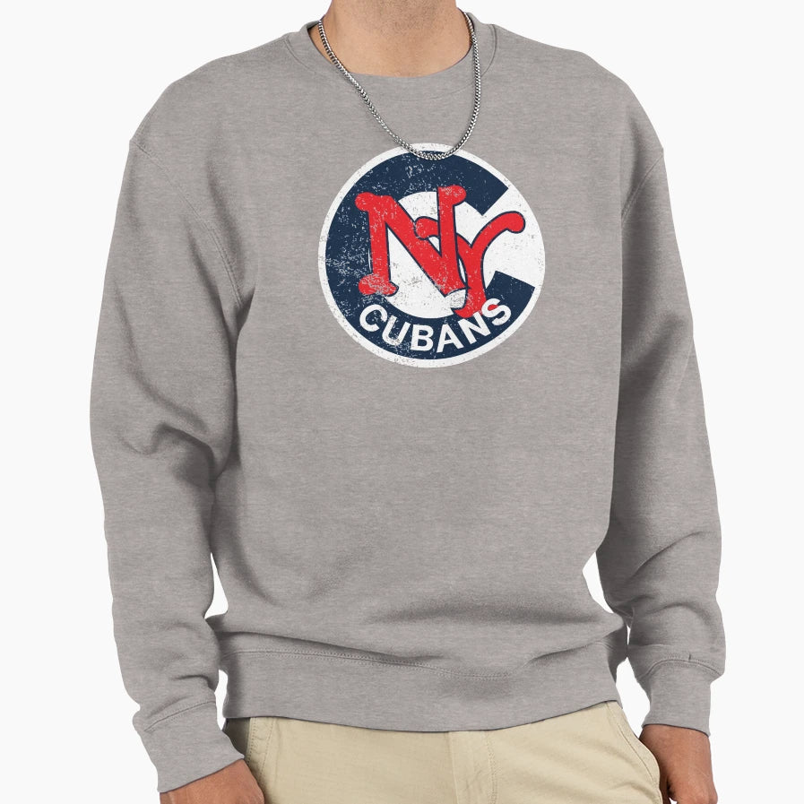 New York Cubans Distressed Circle Sweatshirt - Fun Novelty Design Unisex - T-Shirt, Sweatshirt, Hoodie