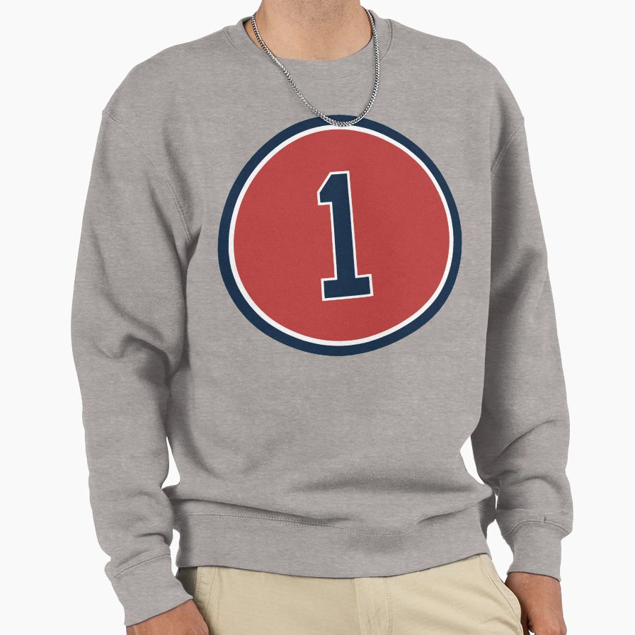 Bobby Doerr 1 Jersey Number Sweatshirt - Unique Graphic Men Women - T-Shirt, Sweatshirt, Hoodie