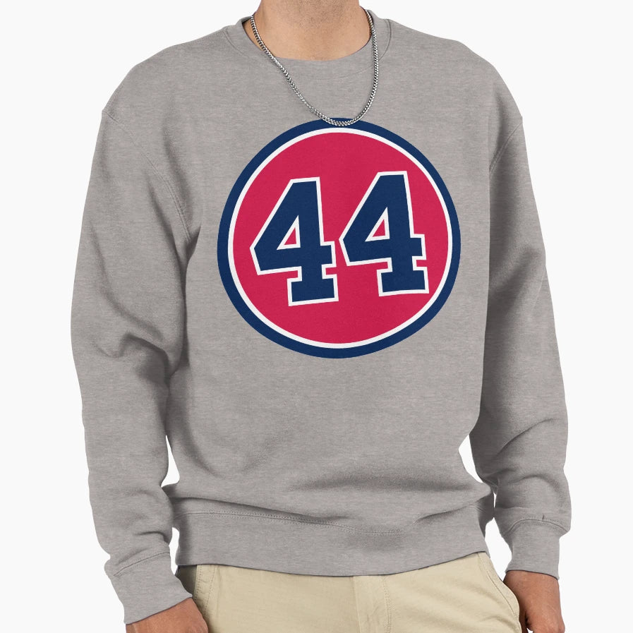 Hank Aaron 44 Jersey Number Sweatshirt - Custom Art Print Men Women - T-Shirt, Sweatshirt, Hoodie