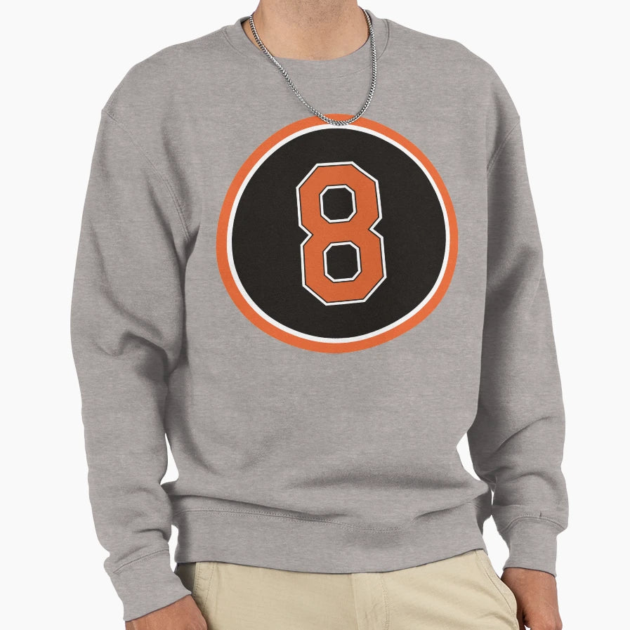 Cal Ripken Jr 8 Jersey Number Sweatshirt - Trendy Graphic Men Women - T-Shirt, Sweatshirt, Hoodie