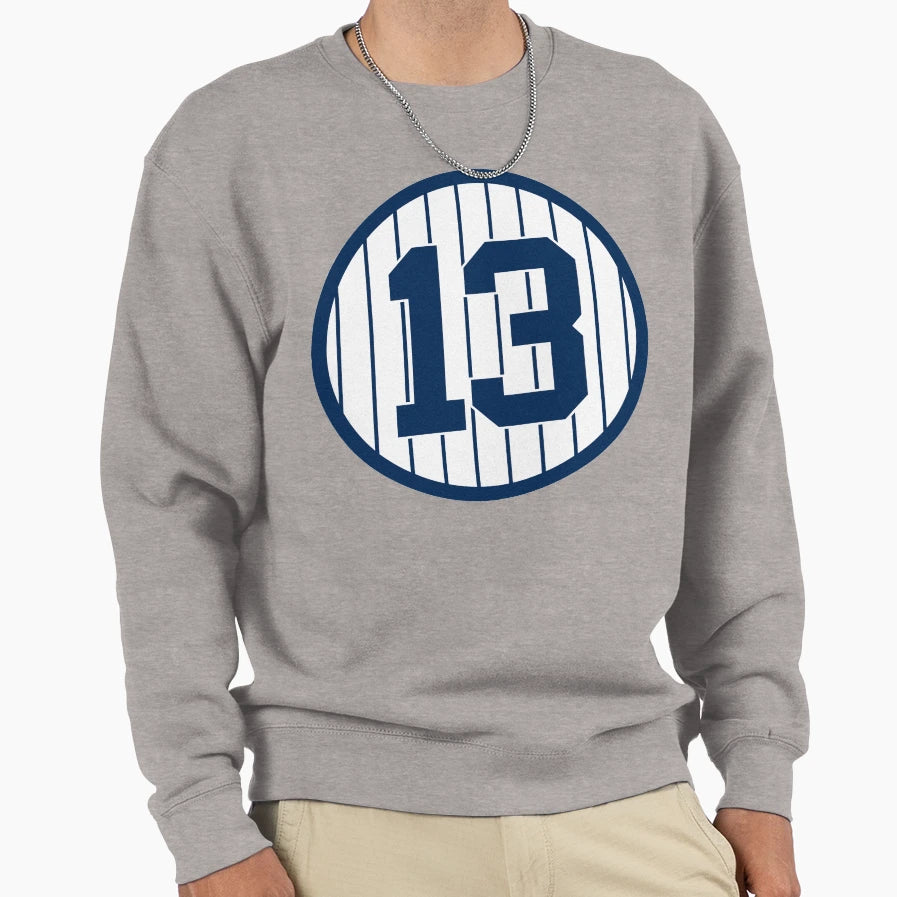 Alex Rodriguez 13 Jersey Number Sweatshirt - Trendy Graphic Men Women - T-Shirt, Sweatshirt, Hoodie