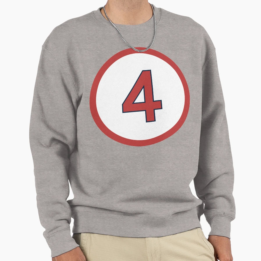 Joe Cronin 4 Jersey Number Sweatshirt - Aesthetic Graphic Unisex - T-Shirt, Sweatshirt, Hoodie