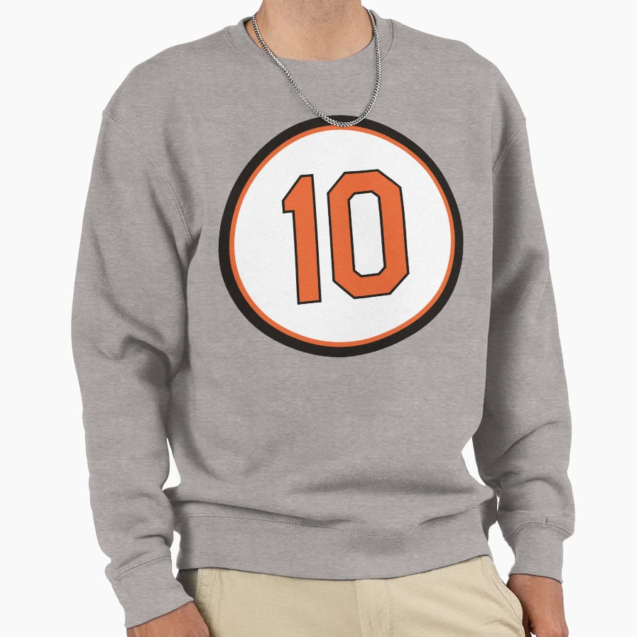 Adam Jones 10 Jersey Number Sweatshirt - Aesthetic Graphic Men Women - T-Shirt, Sweatshirt, Hoodie