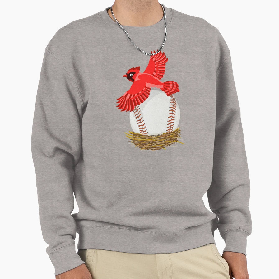 Play Ball Cardinal Baseball Sweatshirt - Casual Everyday Wear for Adults - T-Shirt, Sweatshirt, Hoodie